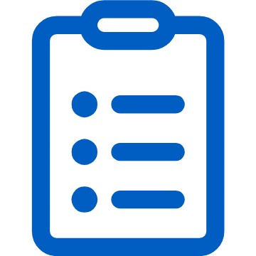 Clipboard bullet list